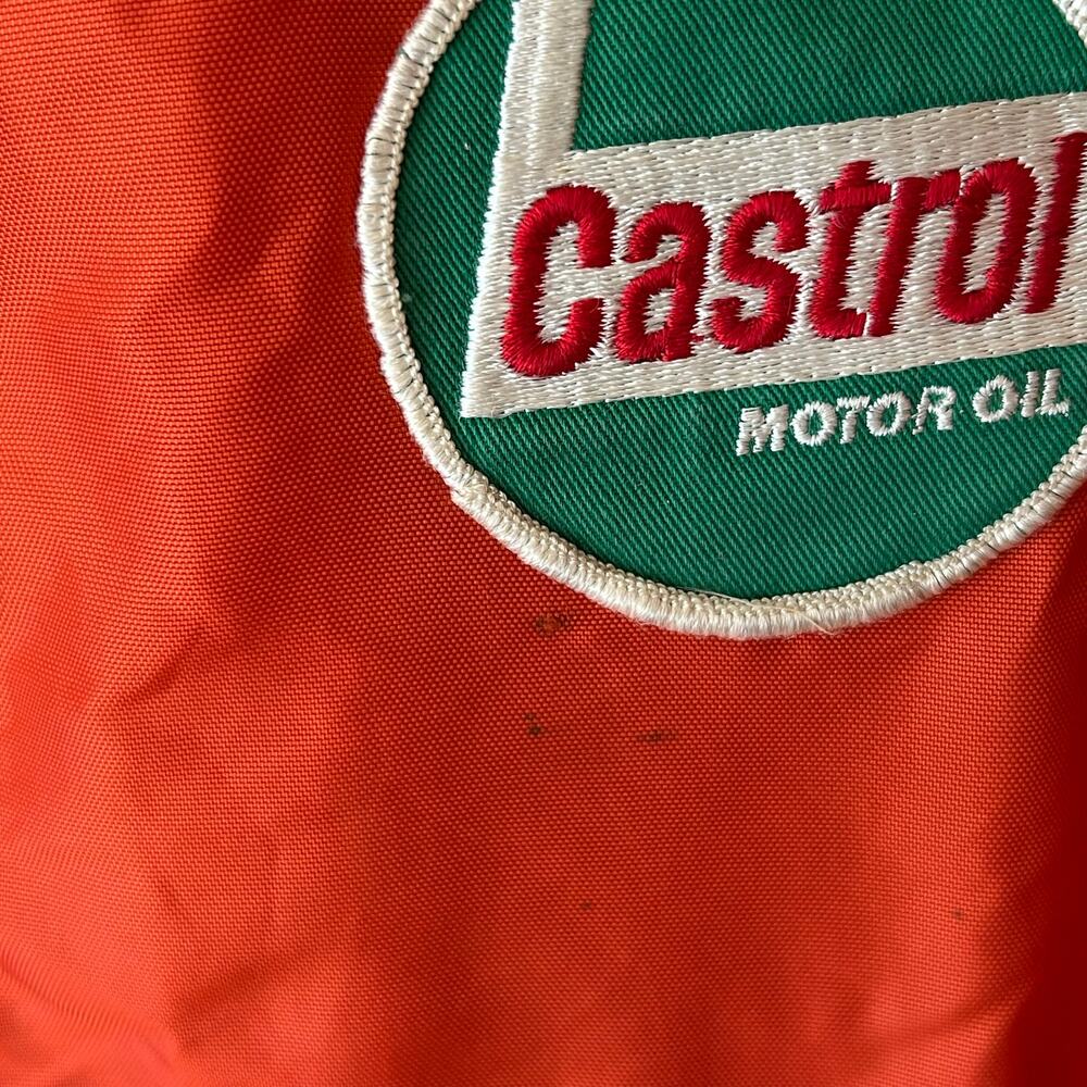 Vintage  Bowlers uniform Jacket Orange Black Stripe Sz Large Canada American cup - Picture 6 of 11